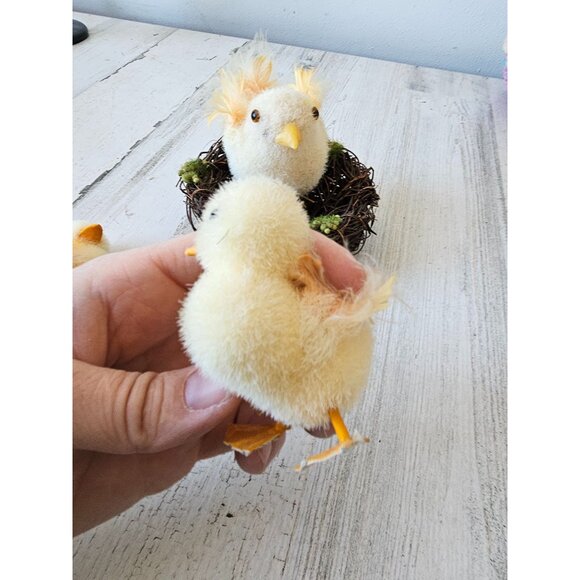 Vintage fluffy bird nest baby ducks Easter spring for life-size unique feathers - Picture 7 of 11